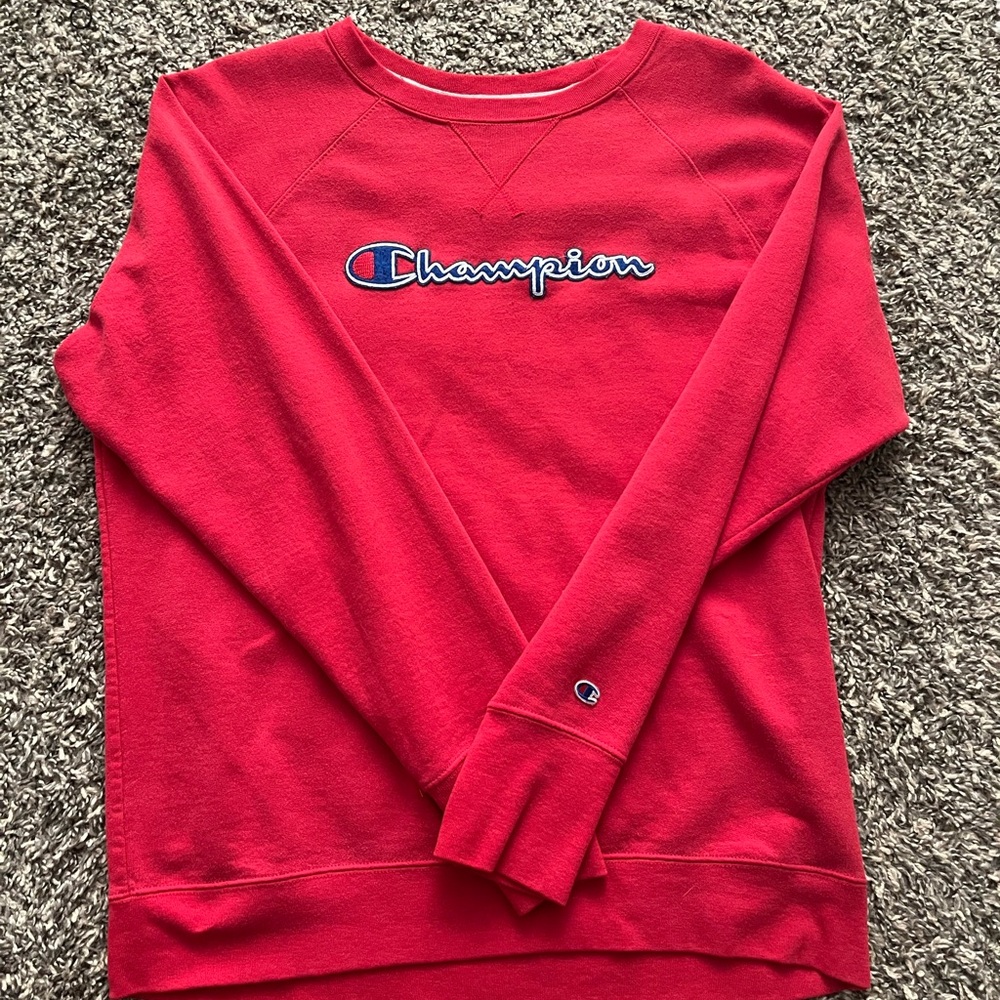 Champion Bold Red Athletic Sweatshirt